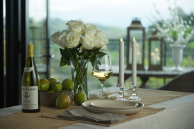 Luminara flameless LED tapers emit warm white light for safe indoor use