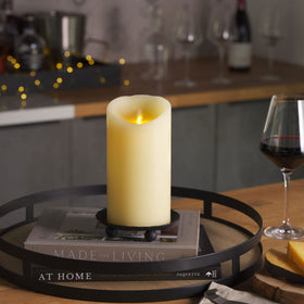 Luminara ivory flameless candle in gift-ready packaging