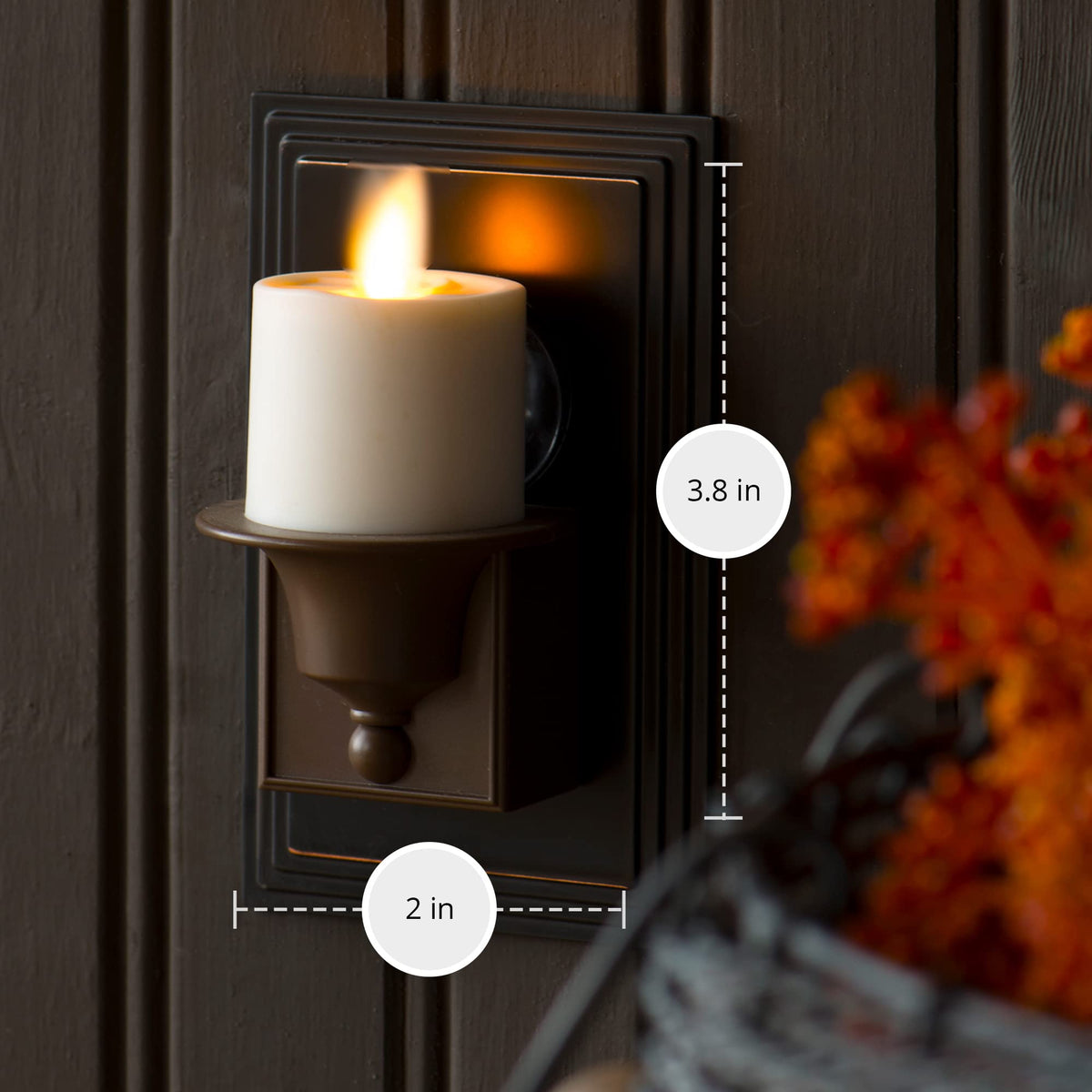 Luminara premium LED candle-nightlight construction for long-lasting decor lighting