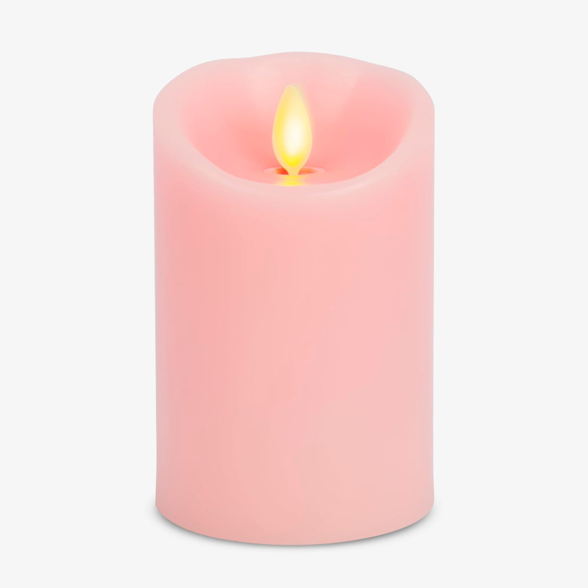 Luminara Saga Rose 3x4.5 inch pillar candle with moving flame for safe indoor ambiance