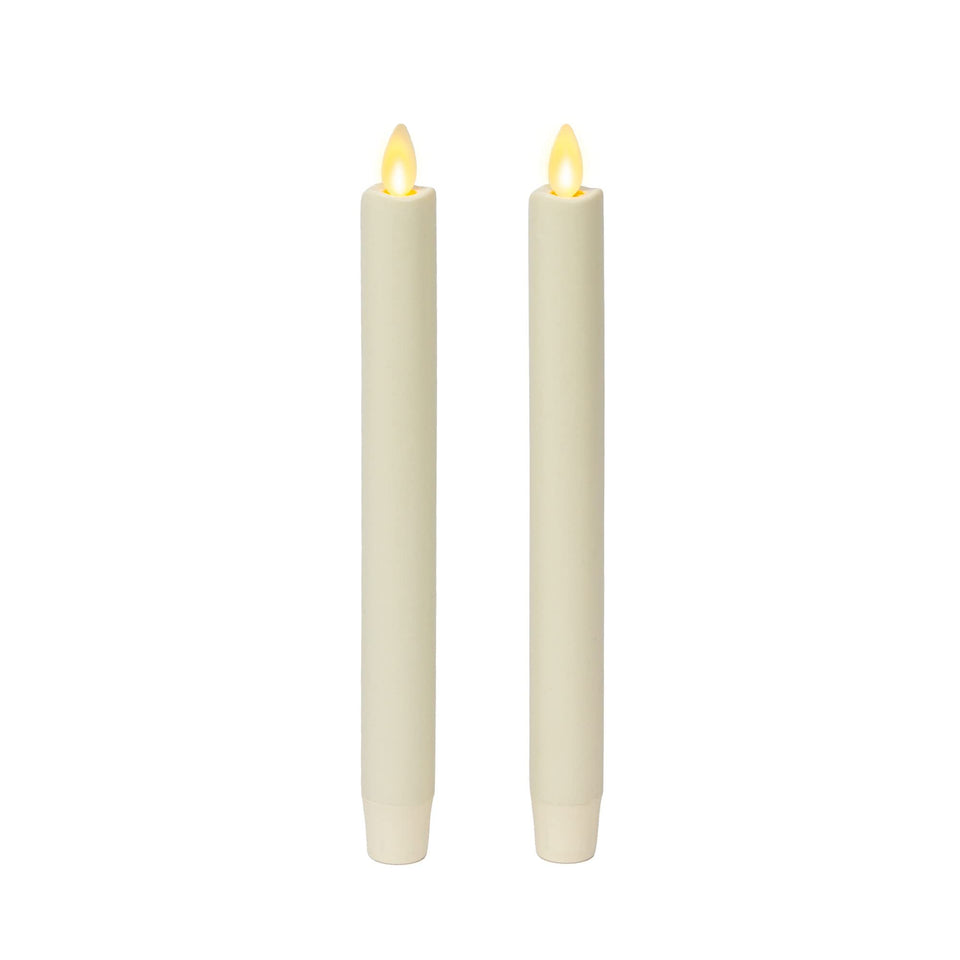 Luminara set2 moving flame LED tapers in ivory create lifelike ambiance for dinners
