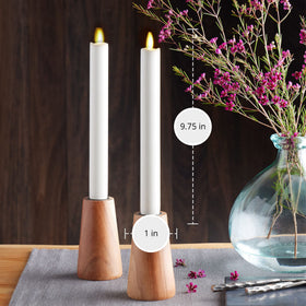 Luminara timer-enabled tapers offer convenient 5 hours on, 19 hours off