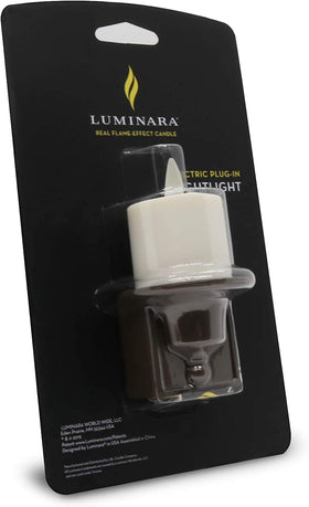 Luminara two-prong wall plug design for convenient outlet use