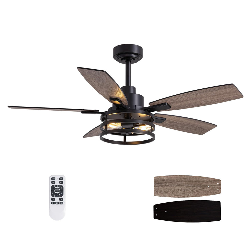 LuminFan 46in ceiling fan with lights for living room cooling.
