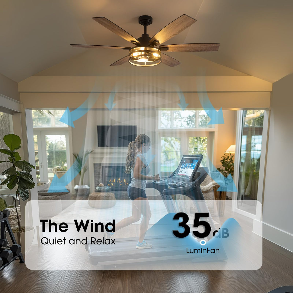 LuminFan flip blades option to match room style
