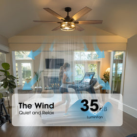 LuminFan flip blades option to match room style