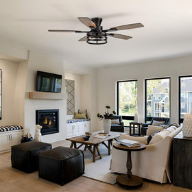LuminFan indoor outdoor ready design for patios and living spaces.