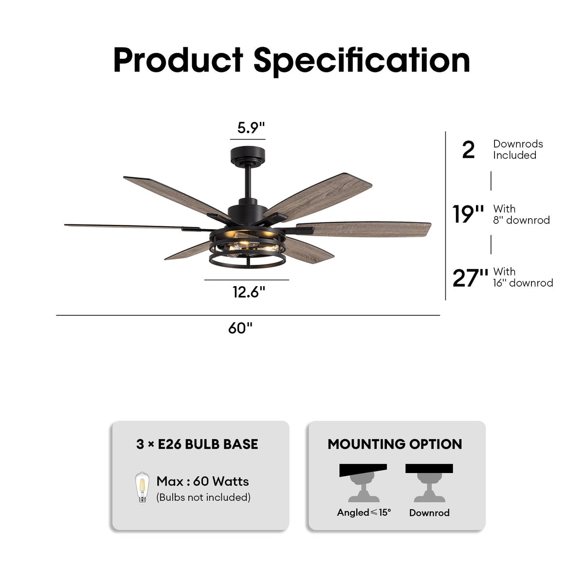 LuminFan remote control interface enables precise speed and timer settings
