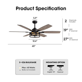 LuminFan remote control interface enables precise speed and timer settings