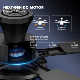 LuminFan remote control enables quick speed and lighting adjustments.