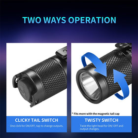 LUMINTOP Tool AA 2.0 compact size, fits in pockets or backpacks.