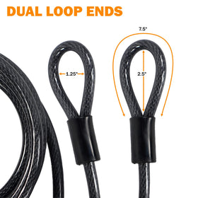 Lumintrail 30ft 12mm cable delivers versatile security for large outdoor gear.