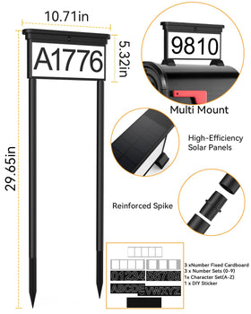 LumiZen IP65 waterproof address sign withstands weather elements