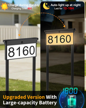 LumiZen address sign large digits ensure legibility from a distance