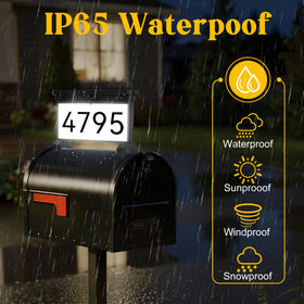 LumiZen IP65 waterproof outdoor address plaque withstands weather
