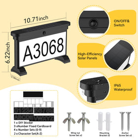 LumiZen address sign with three color modes for customizable lighting