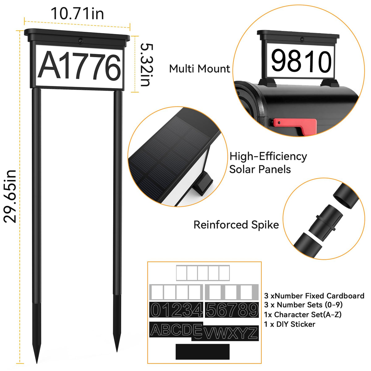 LumiZen dual stake design anchors securely in lawn for stability.