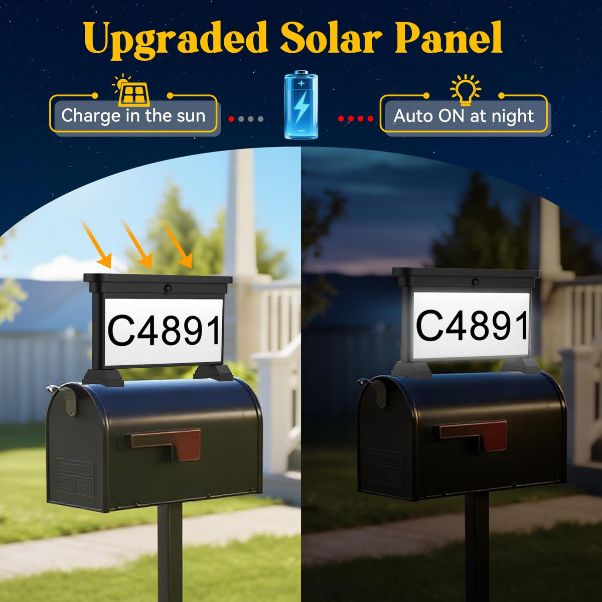 LumiZen address sign ensures clear visibility day and night