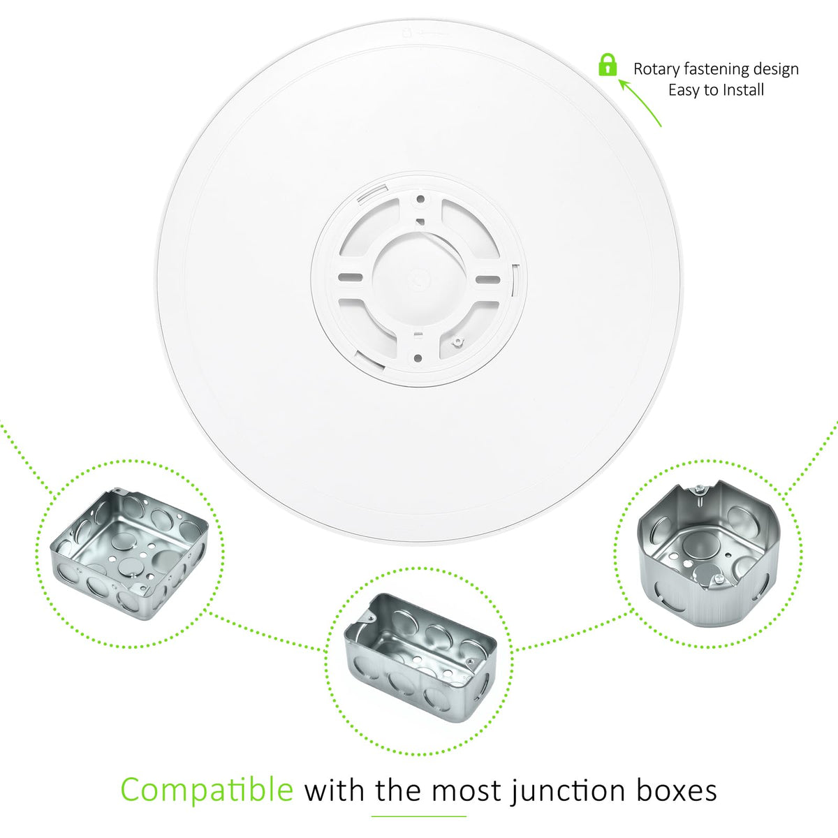 LUMLLSAJI 12-inch LED ceiling light 6500K daylight for living rooms.