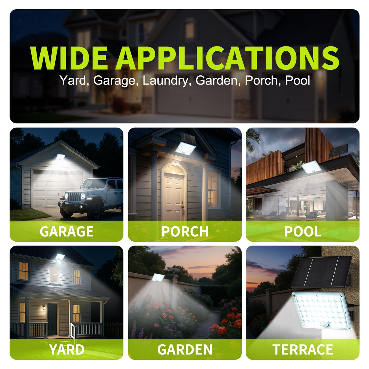 LUMLLSAJI 2-pack for lighting multiple entrances and improving security