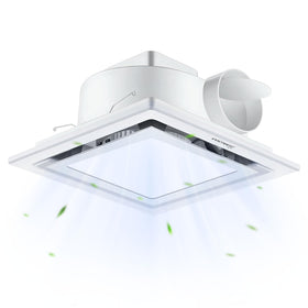 LUMLLSAJI bathroom exhaust fan light front view with quiet performance and bright illumination