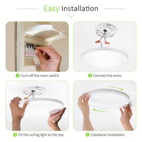 LUMLLSAJI easy-install ceiling lamp suitable for multiple rooms