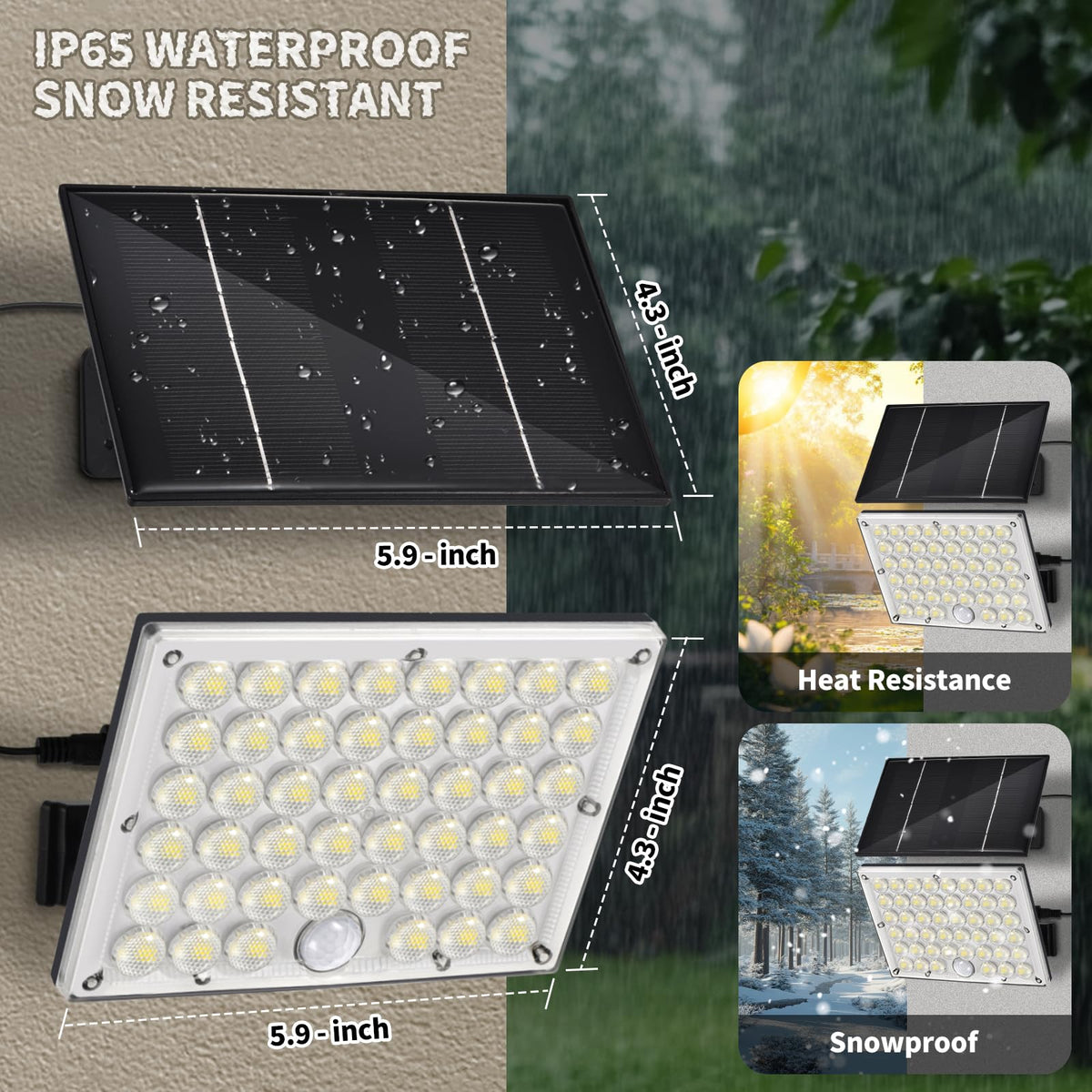 LUMLLSAJI solar panel efficiency enables quick charging and reliable night illumination