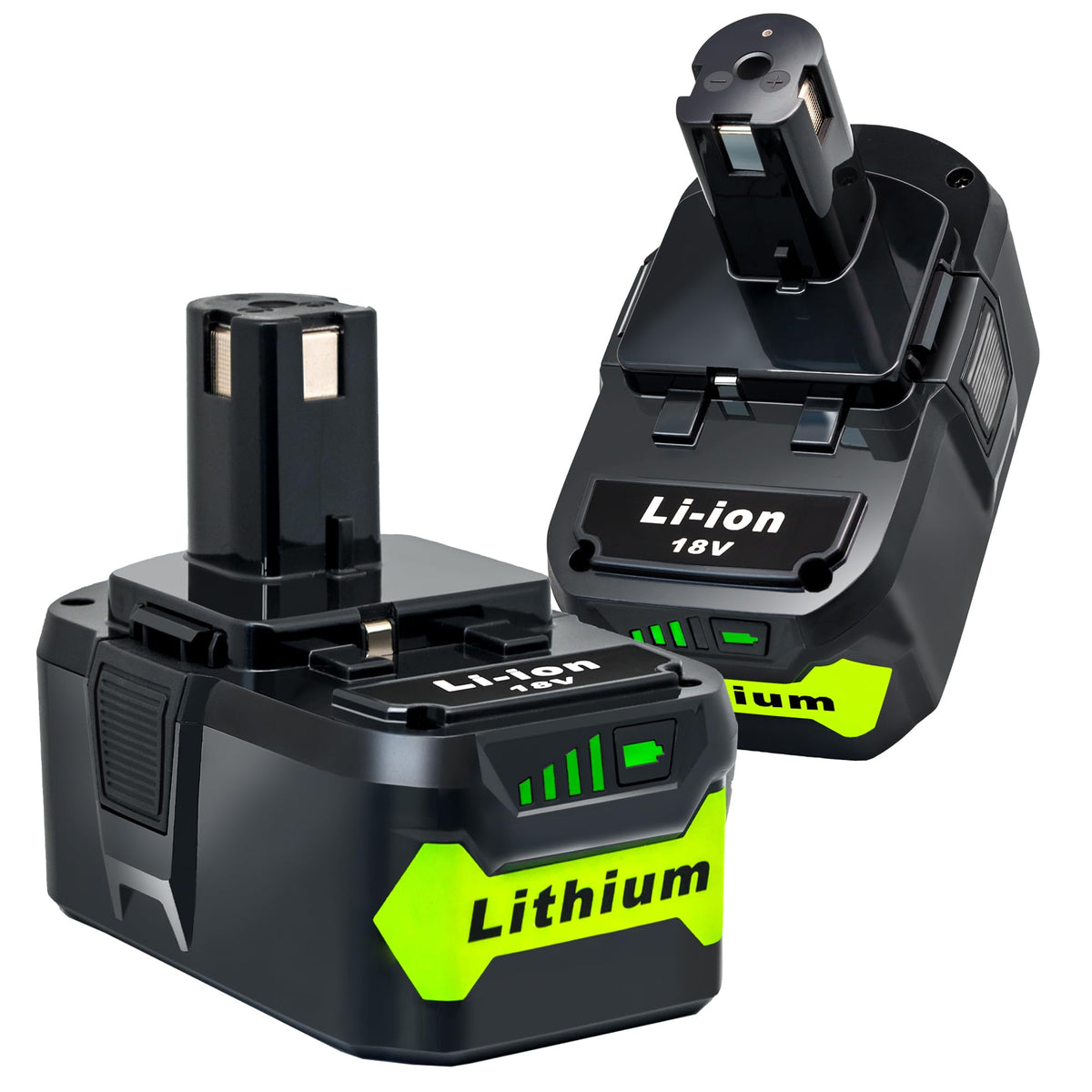 Lummina 2-pack 8000mAh Ryobi 18V battery box ready for extended runtime.