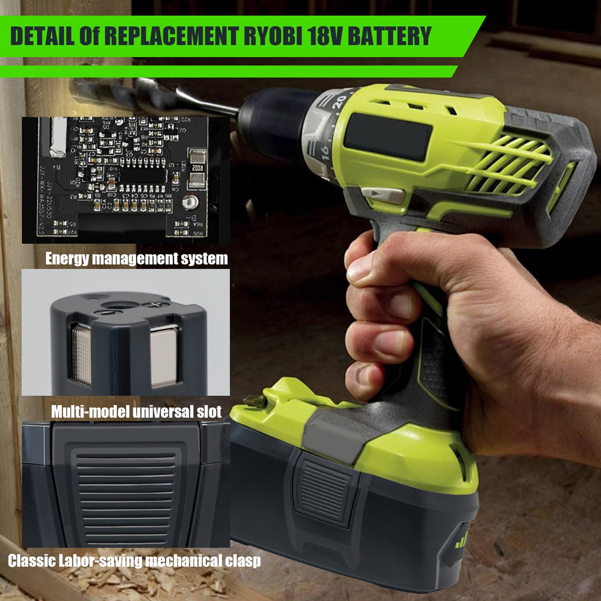 Lummina battery with UL/FCC/CE safety protections in place.