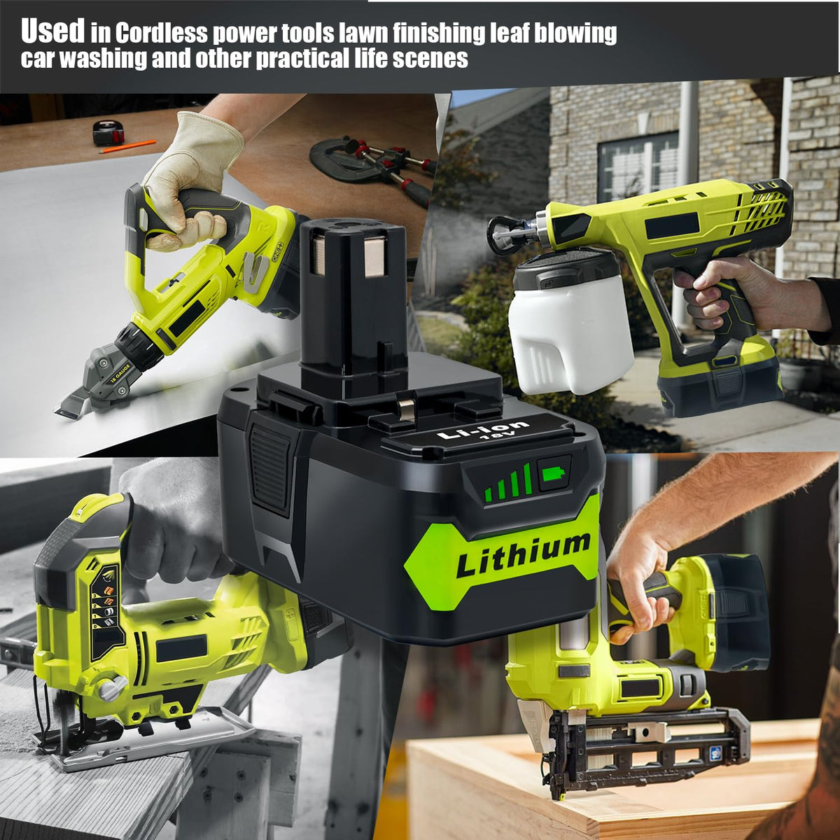 Lummina slim-profile battery designed to fit ONE+ tool docks.