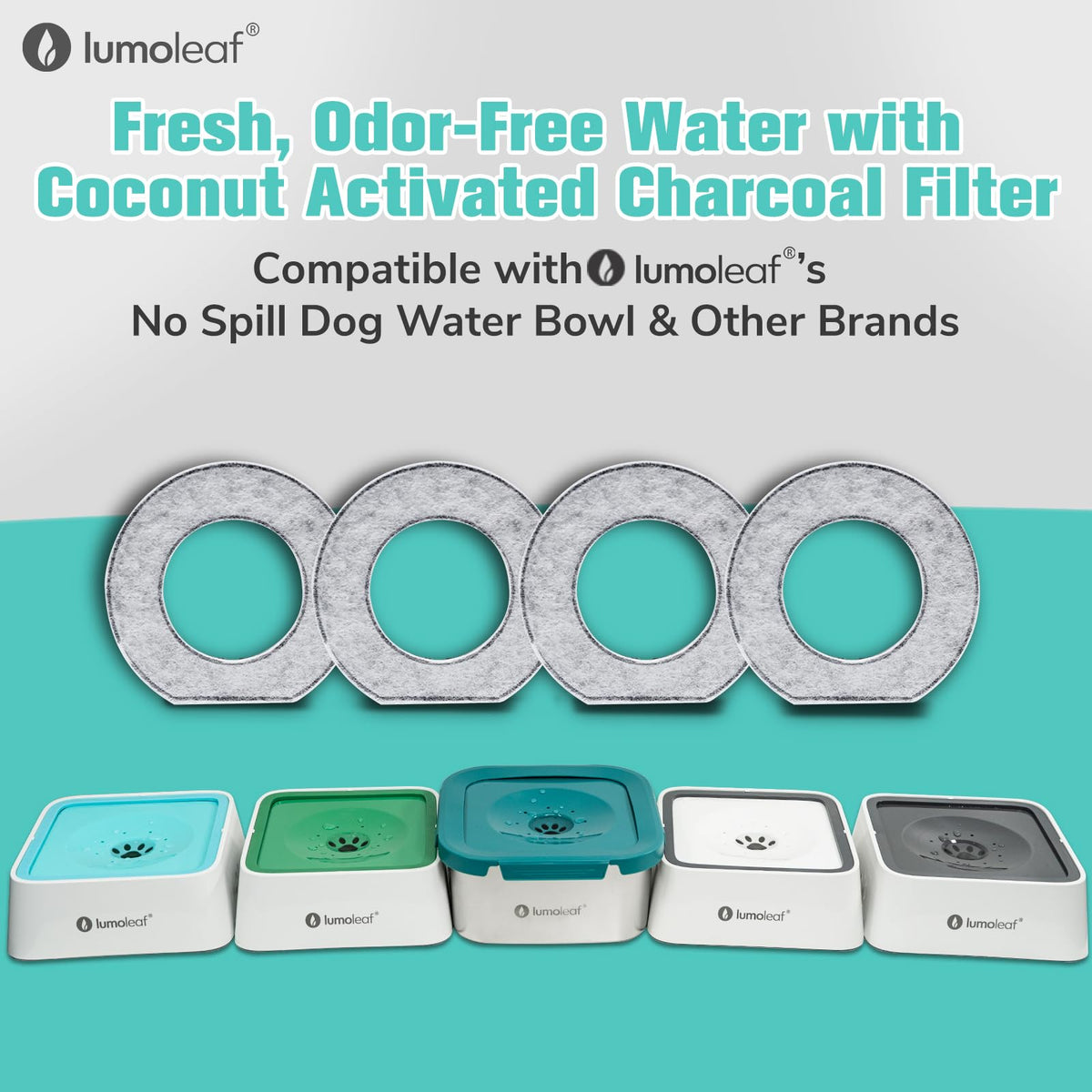 LumoLeaf coconut charcoal filter for 135oz bowl odor reduction