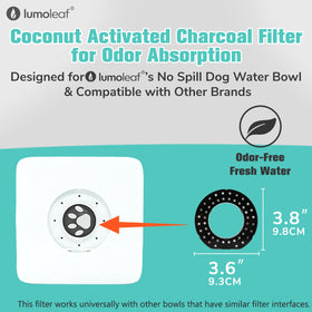 LumoLeaf replacement filter for 135oz no-spill bowl keeps water fresh