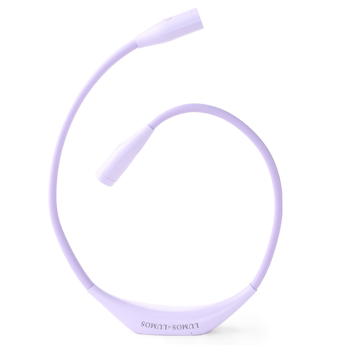 Lumos Knitting Light around the neck provides even illumination for comfortable knitting.