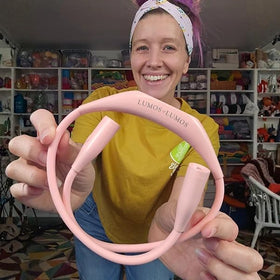 Lumos Knitting Light keeps crafts visible during quiet movie nights.