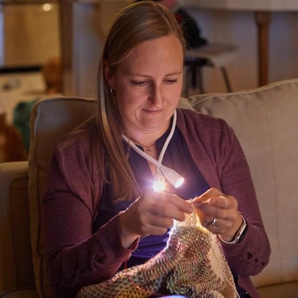 Lumos Knitting Light lavender color option supports relaxing crafting sessions.