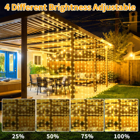 Lumry Go IP65 outdoor waterfall lights withstand weather while decorating patios.
