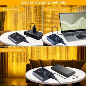 Lumry Go gazebo outdoor curtain lights with remote for easy mood settings.