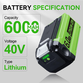 LUMSING battery compatibility with Greenworks 40V tools.
