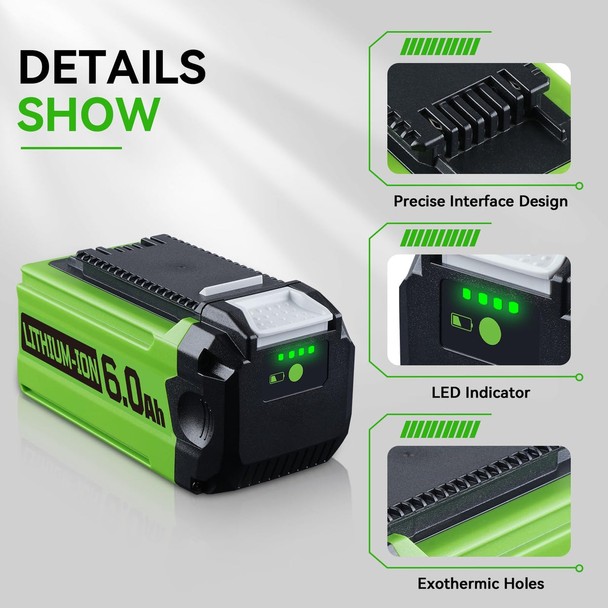 LUMSING LED indicator shows charge level for easy monitoring.