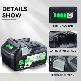 LUMSING 6.0Ah Li-ion cells deliver extended runtime for cordless drills and saws.