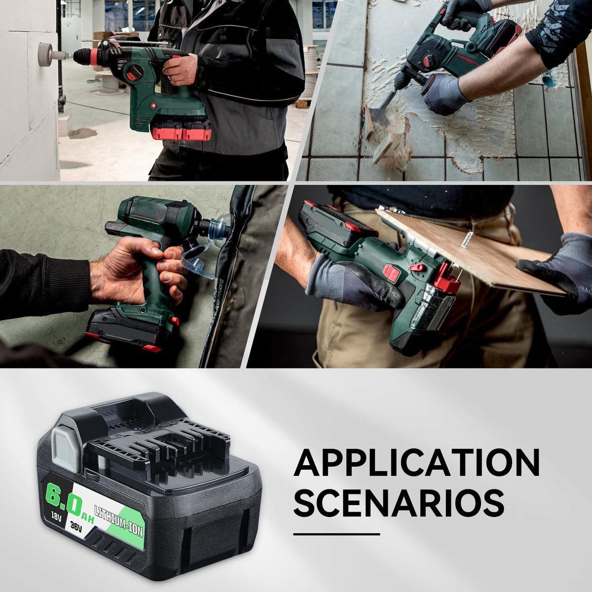 LUMSING ready-to-swap battery keeps Metabo tools powered and ready.