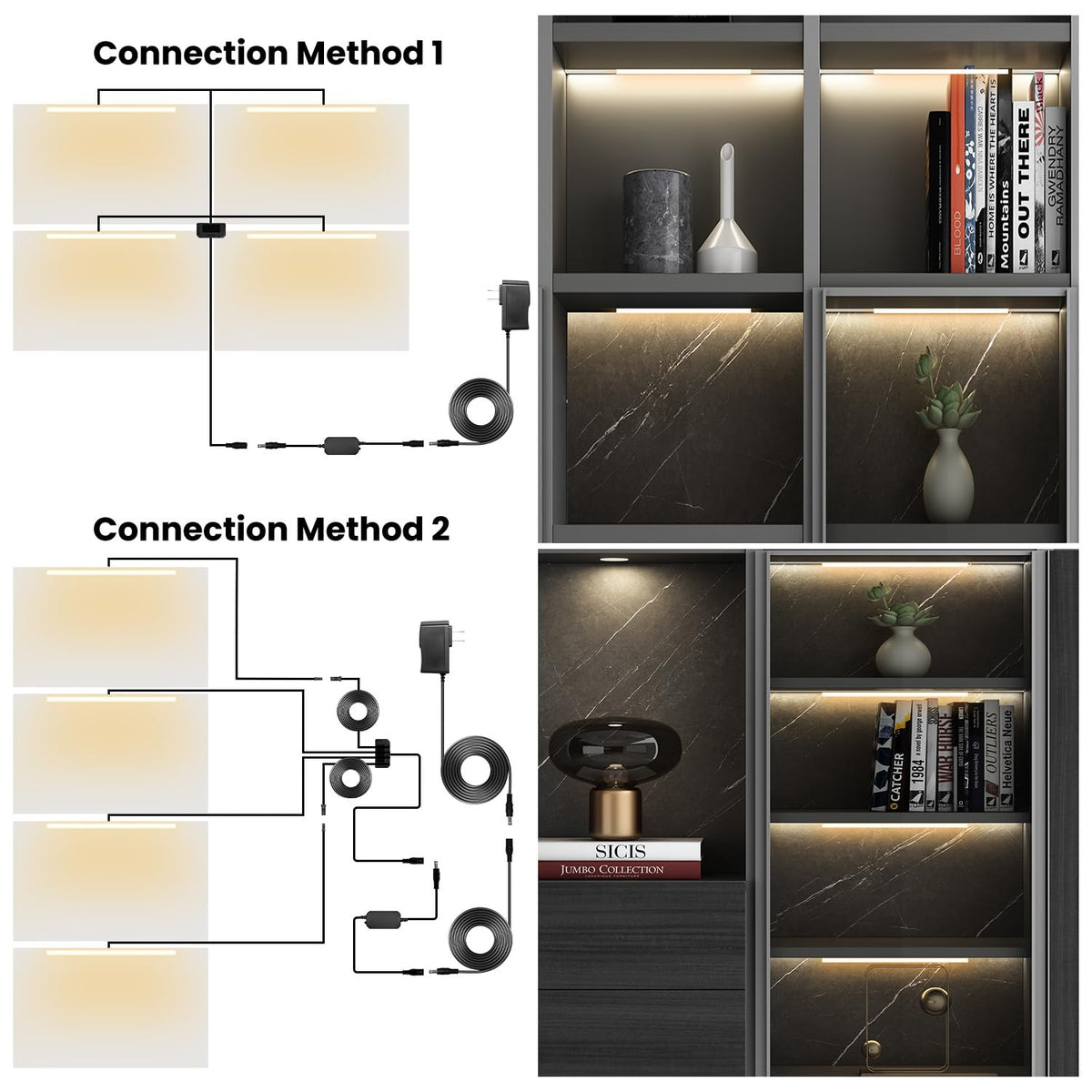 Lumtide 2.4G remote provides wall-to-wall brightness control.