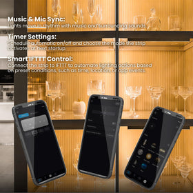 Lumtide display-case lighting includes extension cables for flexible installation.