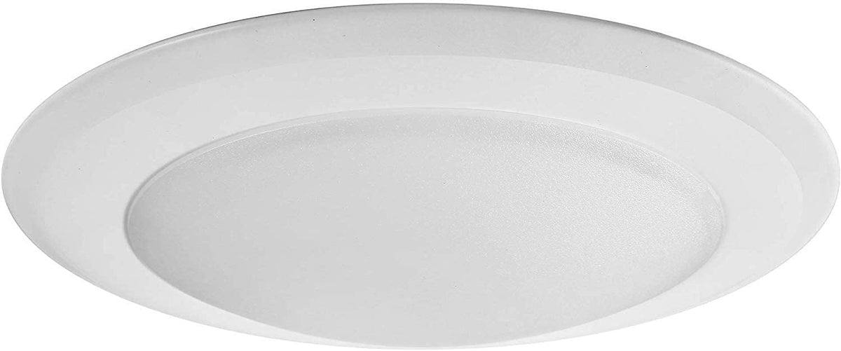 Lunabode LED 7.5-inch flush-mount disk light, front view, provides bright, even illumination