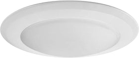 Lunabode LED 7.5-inch flush mount disk light in bright white for living rooms.