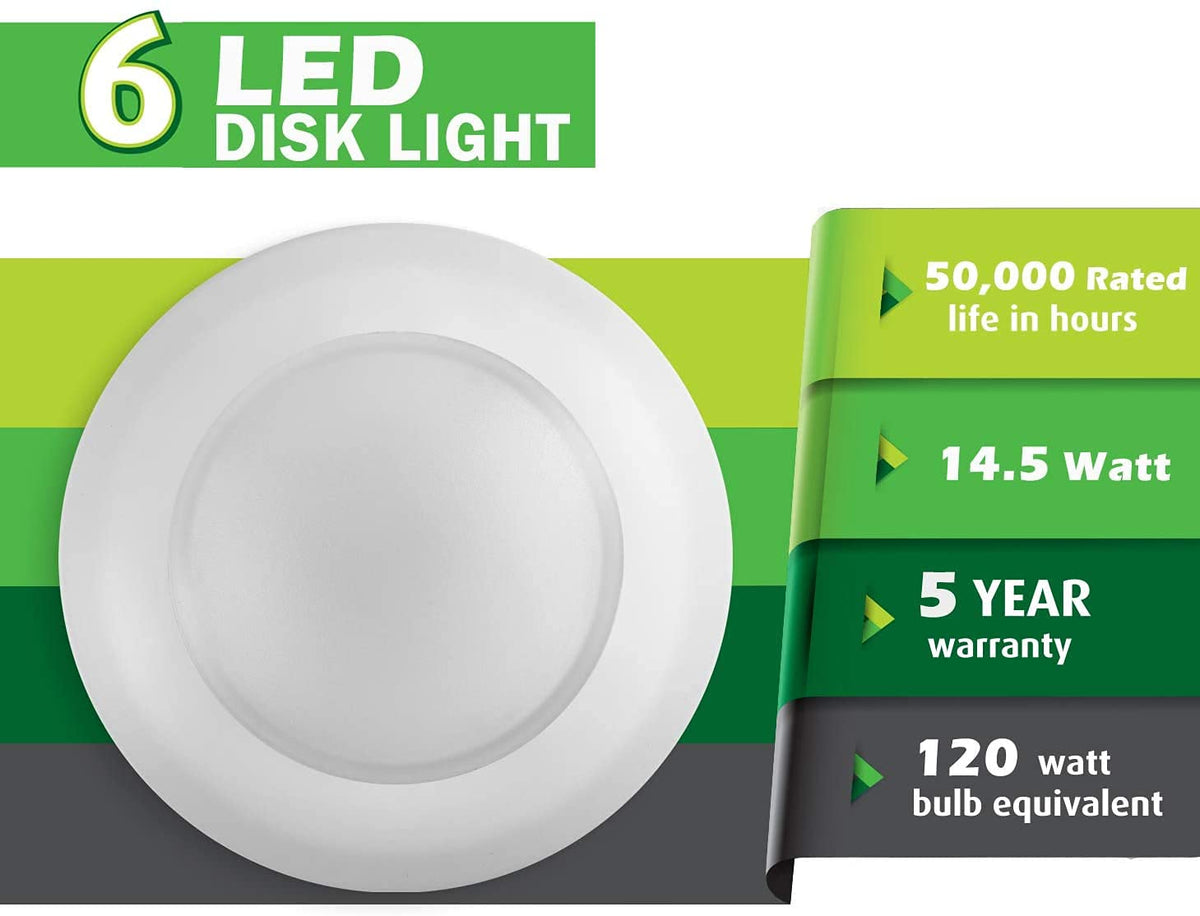 Lunabode LED dimmable disk light with smooth dimming for offices.