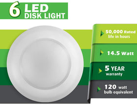 Lunabode LED dimmable disk light with smooth dimming for offices.
