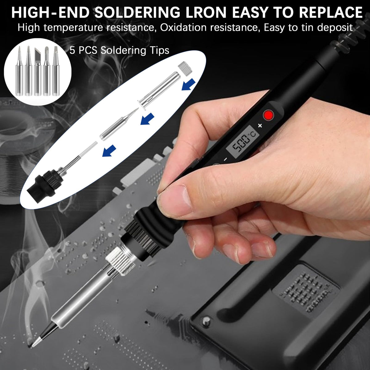 Lunamor anti-scalding handle reduces heat exposure during extended tasks.