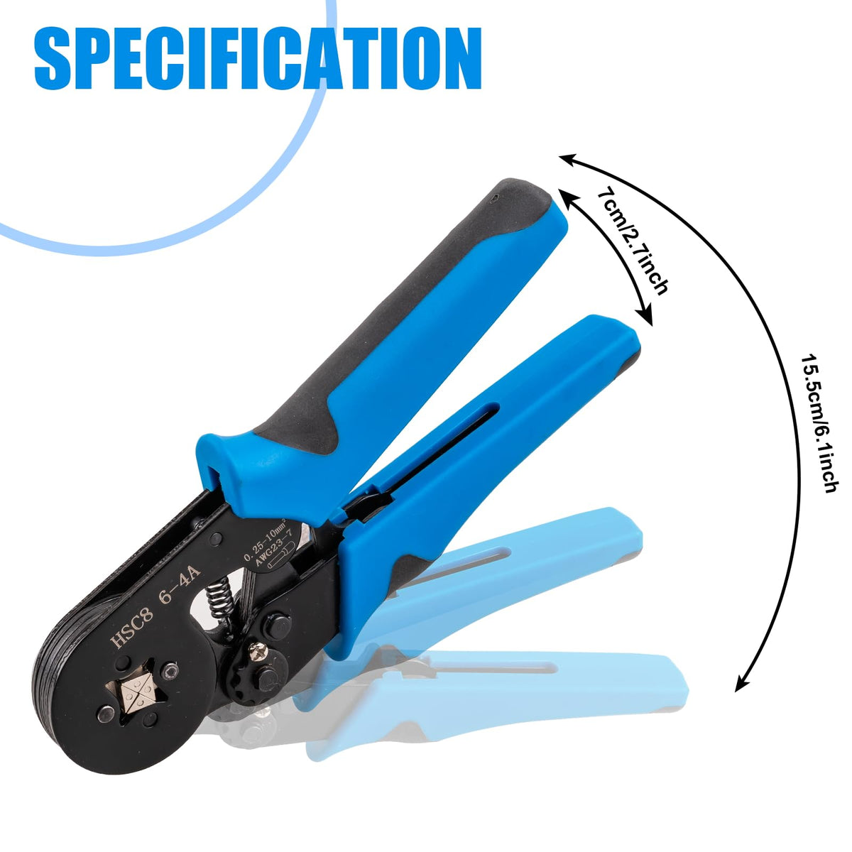 LUNEY 0.25-10mm2 crimp area handles multiple wire sizes