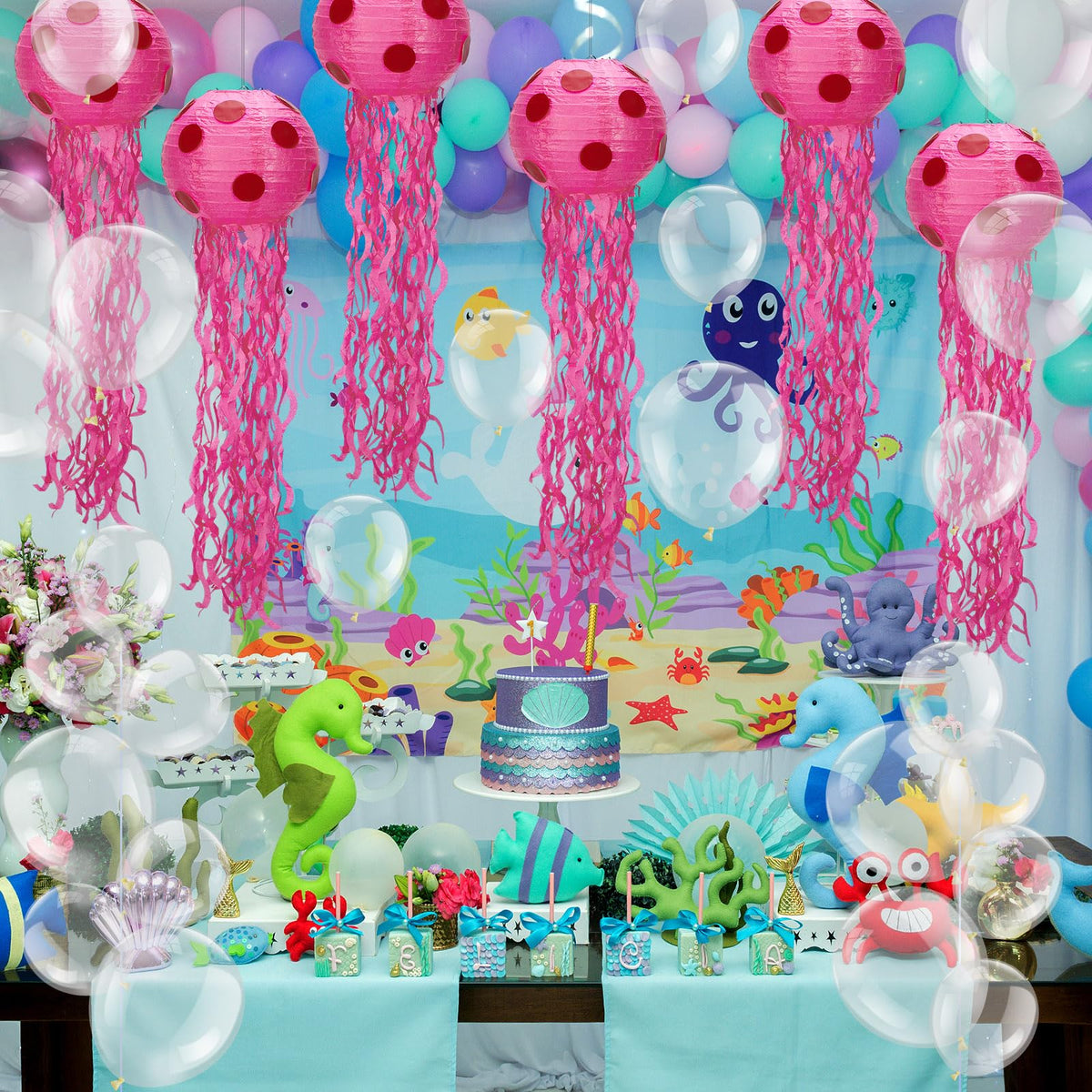 Lunmon rotating-tentacles paper curtains for dynamic décor.